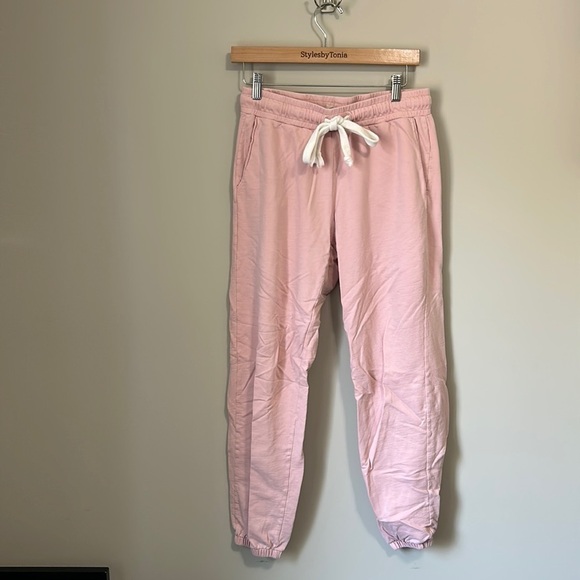 MADEWELL Pant Saunter Sweatpants Pink Terry Cloth Drawstring Sz XS - Picture 3 of 11
